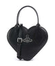 Vivienne Westwood Josephine Heart Embossed Croc Mini Handtas black