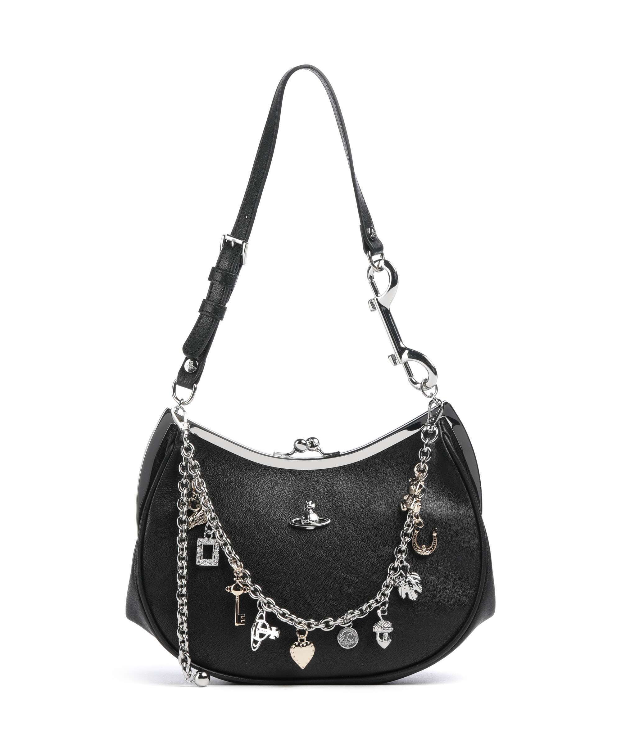 Vivienne Westwood Charm Frame Supple Shoulder bag black