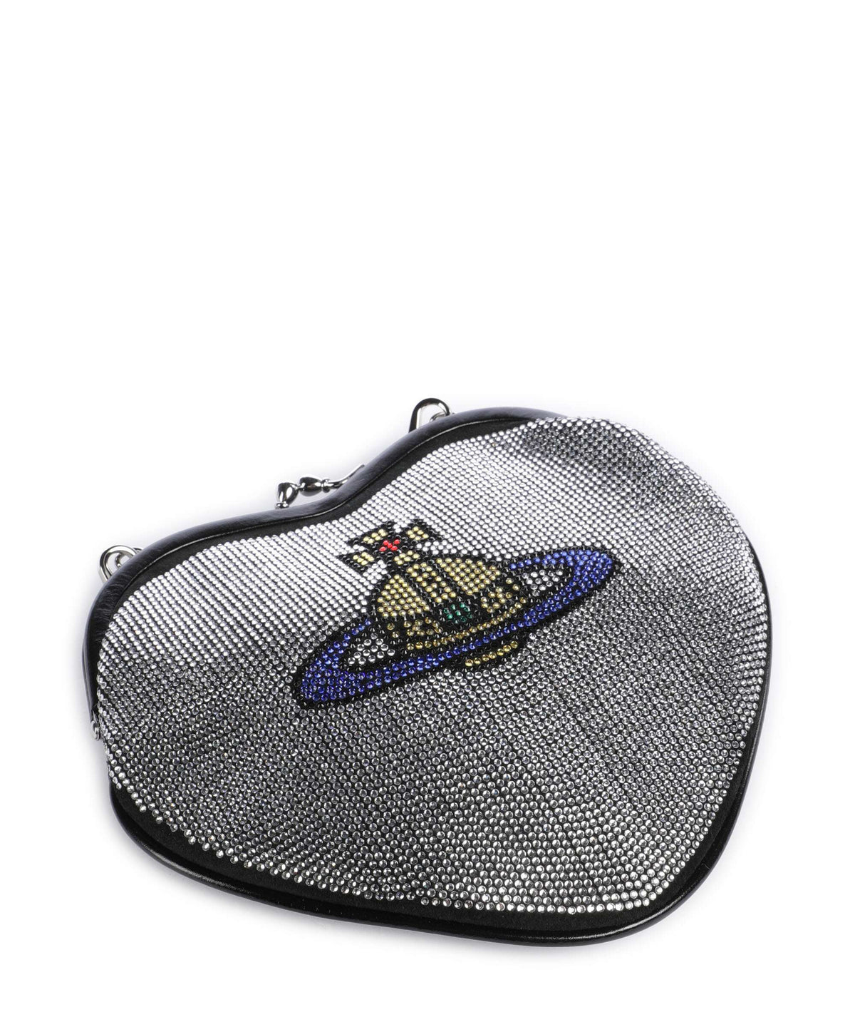 Vivienne Westwood Belle Heart Frame Diamante Crossbody bag silver