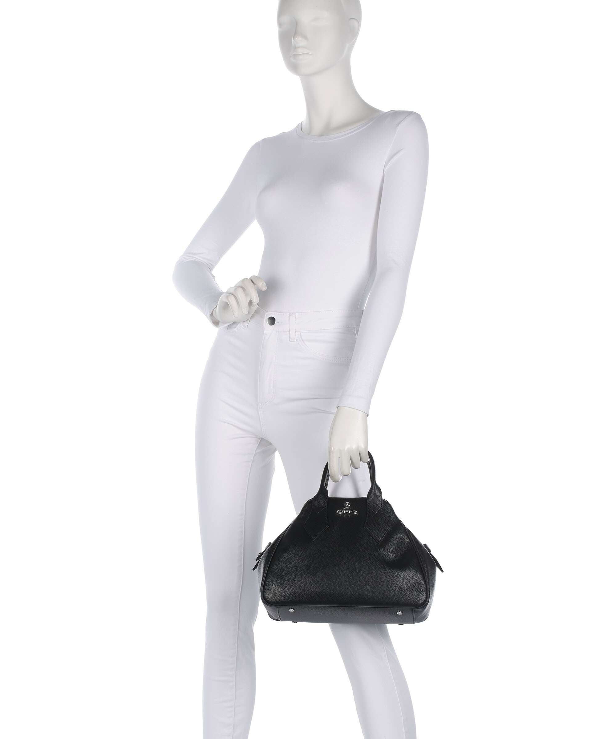 Vivienne Westwood Yasmine Grain Medium Handbag black