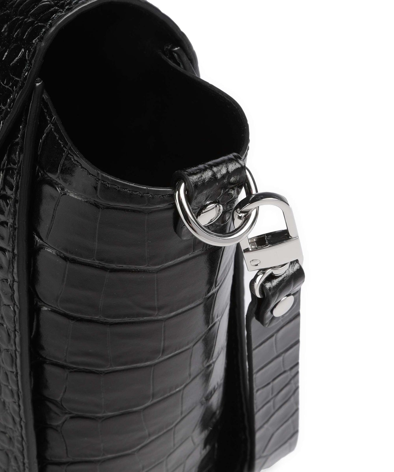 Vivienne Westwood Bettina Embossed Croc Medium Tote bag black