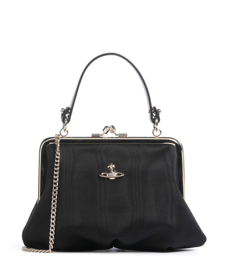 Vivienne Westwood Granny Frame Moire Handbag black