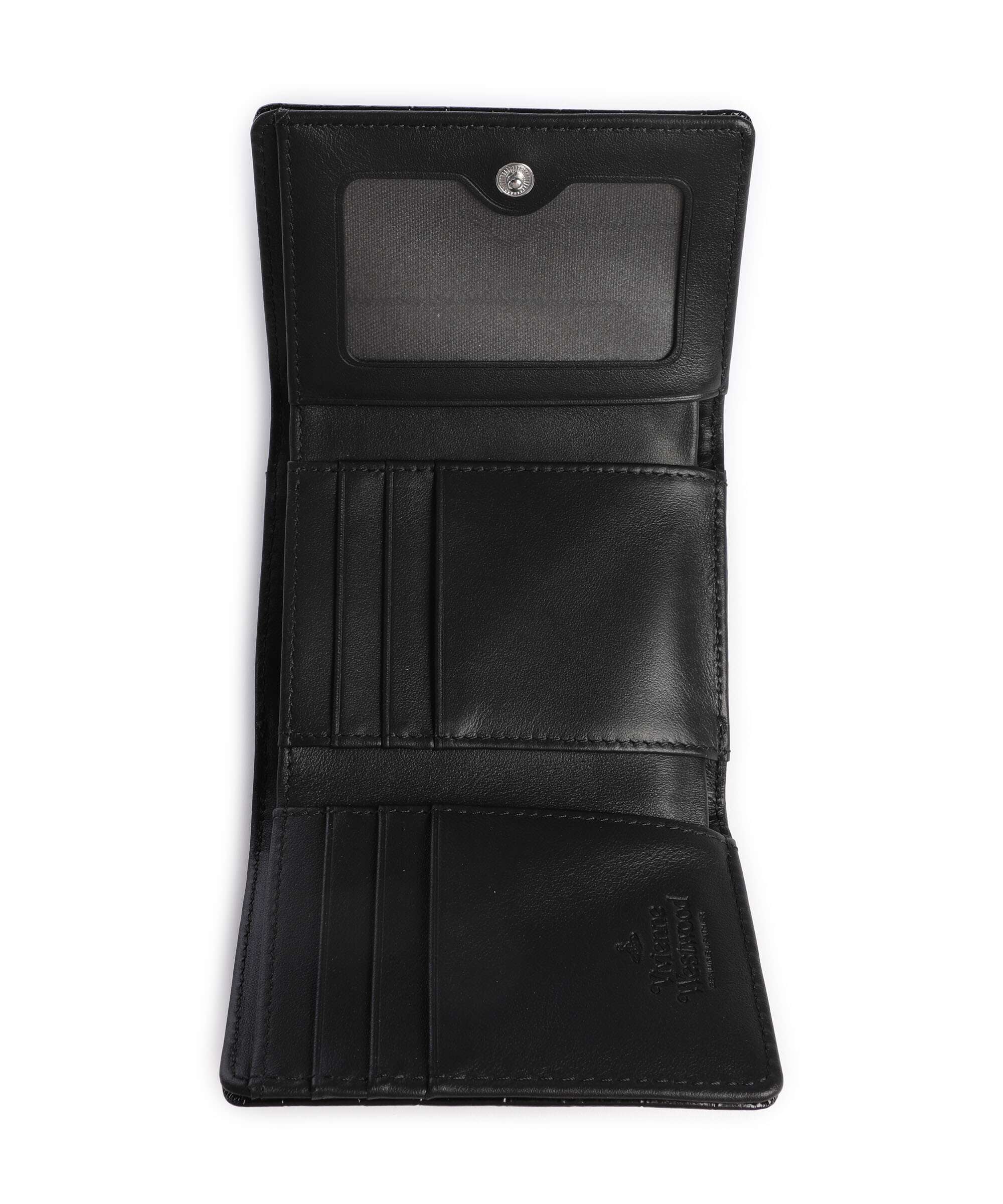 Vivienne Westwood Frame Embossed Croc Small Wallet black
