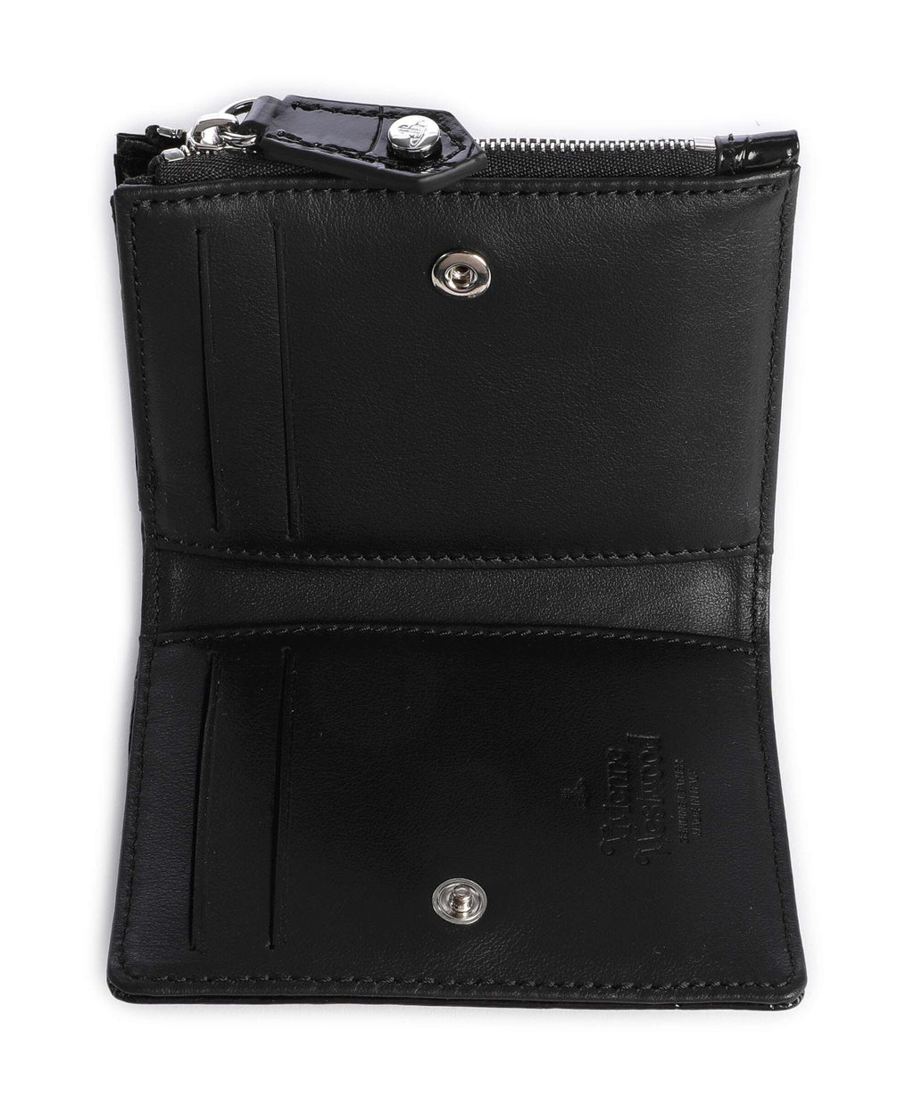 Vivienne Westwood Embossed Croc Slim Wallet black