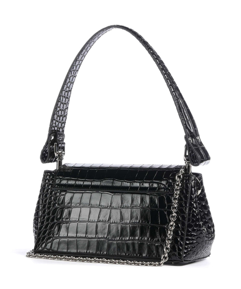 Vivienne Westwood Hazel Embossed Croc Medium Shoulder bag black
