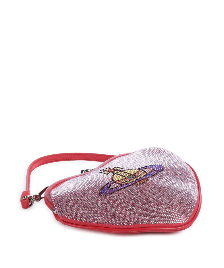 Vivienne Westwood Belle Heart Frame Diamante Crossbody bag pink