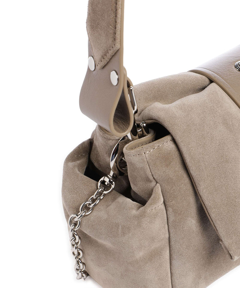 Vivienne Westwood Hazel Suede Treasure Shoulder bag stone