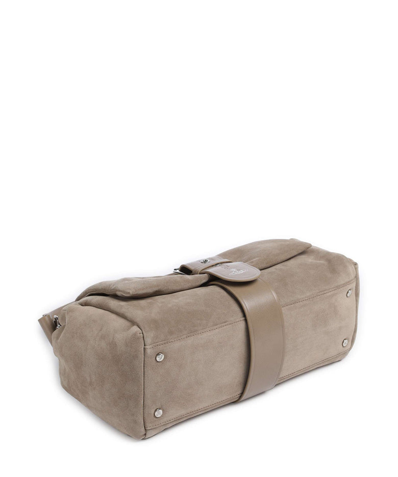 Vivienne Westwood Hazel Suede Treasure XL Shoulder bag stone