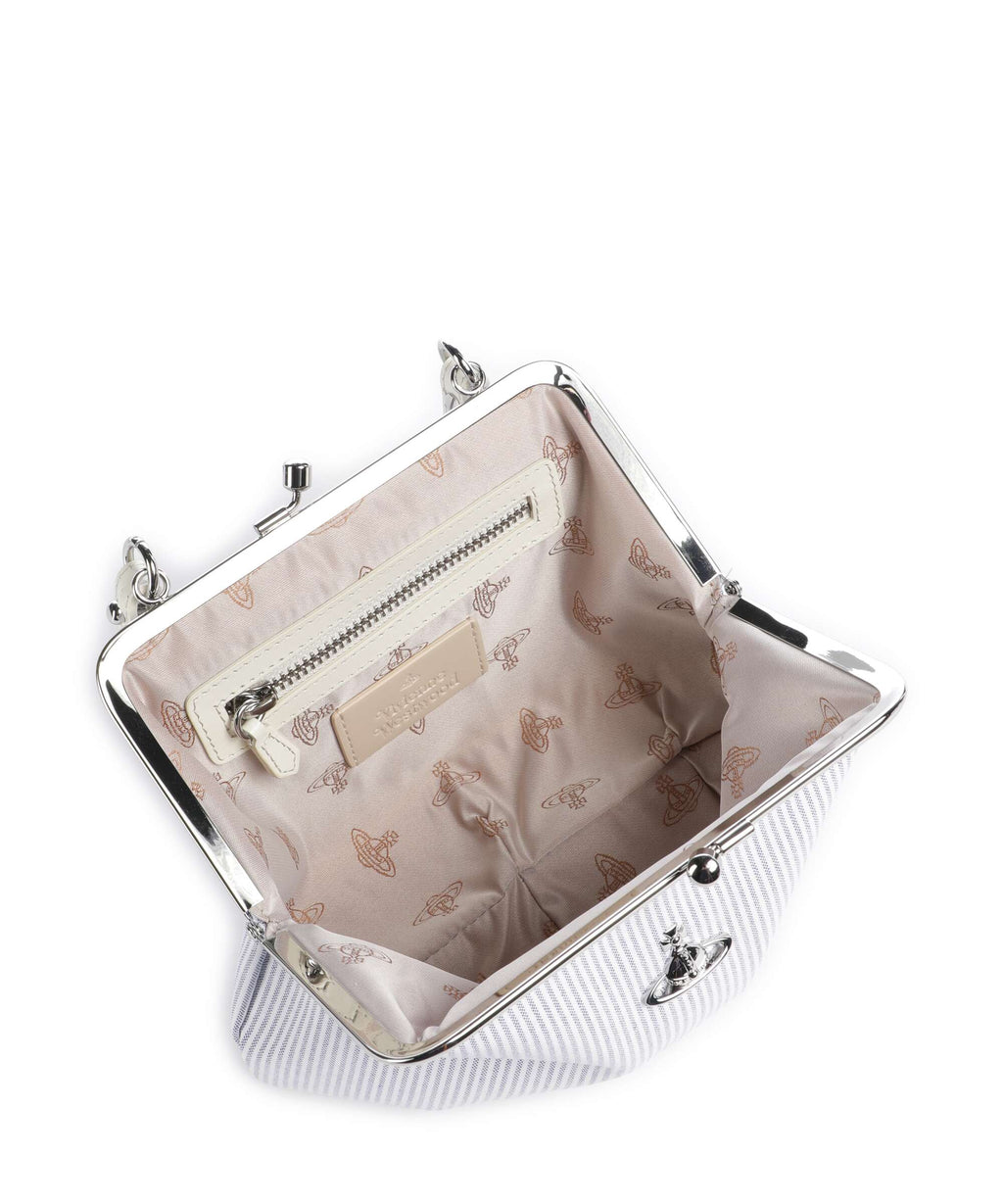 Vivienne Westwood Granny Frame Classic Oxford Shirt Handbag ink stripe