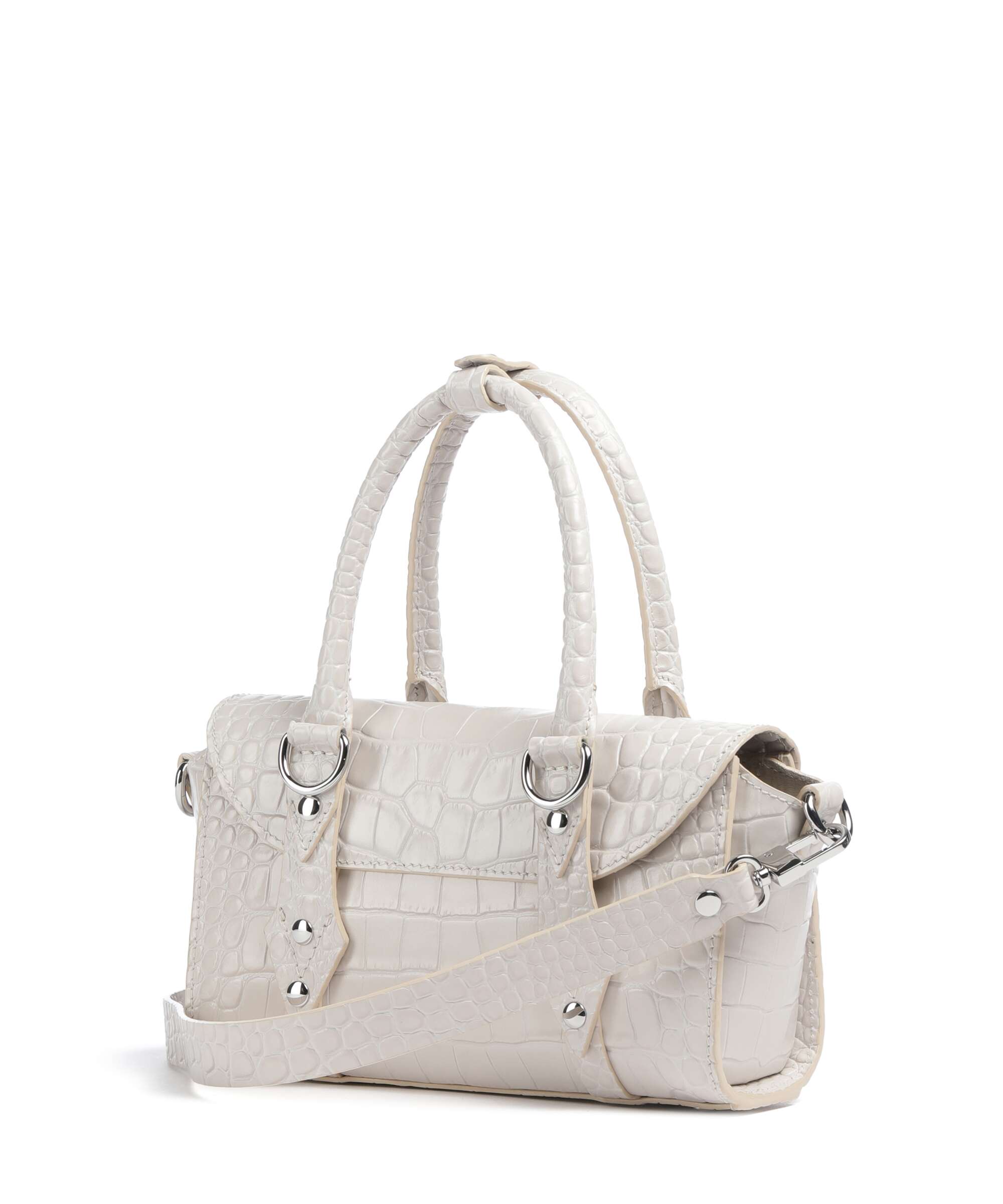 Vivienne Westwood Bettina Embossed Croc Mini Handbag pearl white