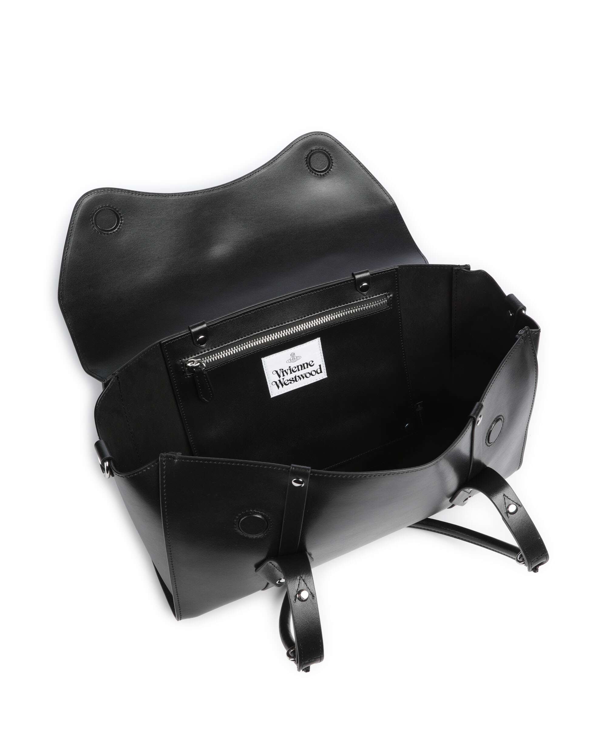 Vivienne Westwood Bettina Smooth Medium Handbag black