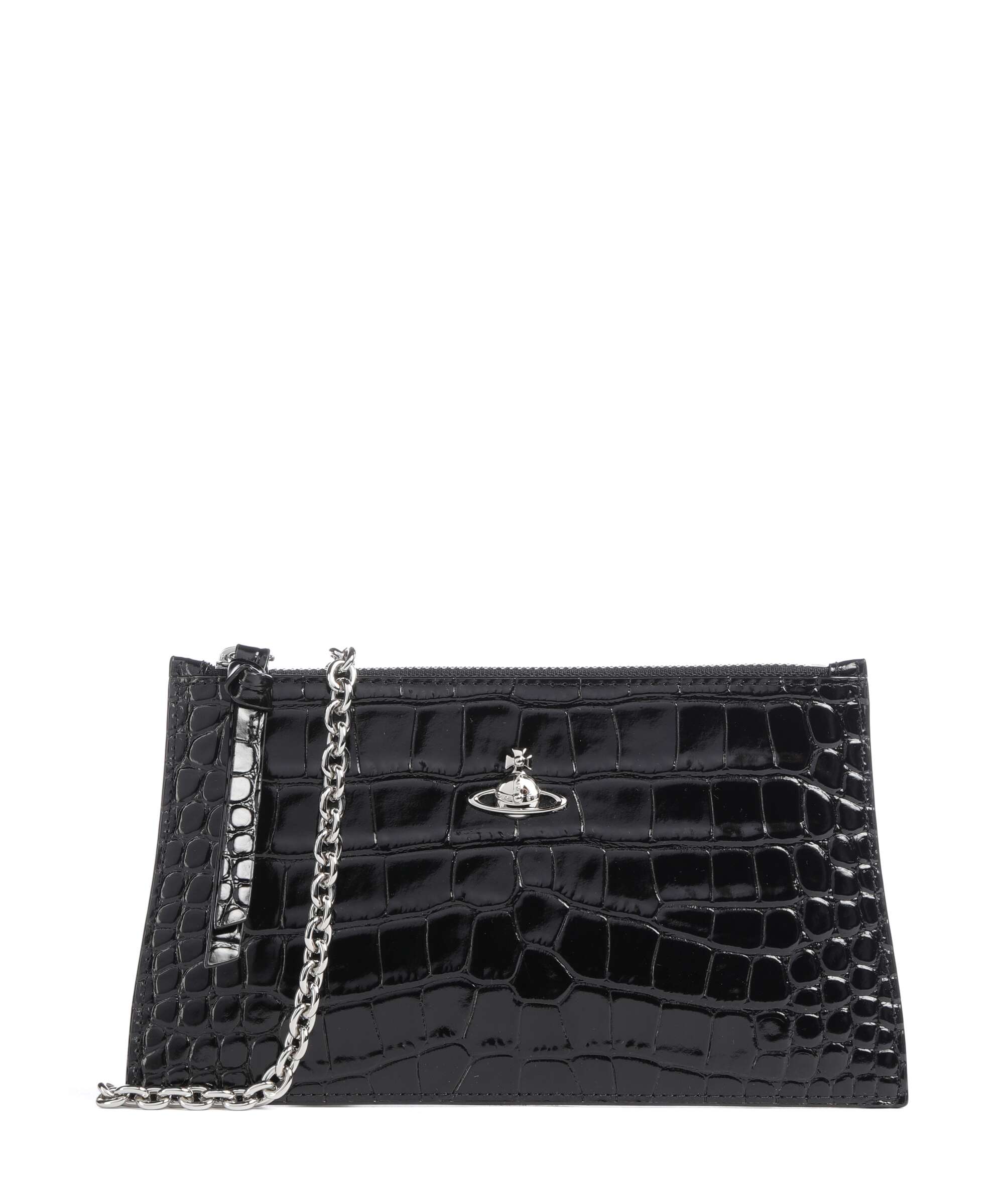 Vivienne Westwood Embossed Croc Small Clutch bag black