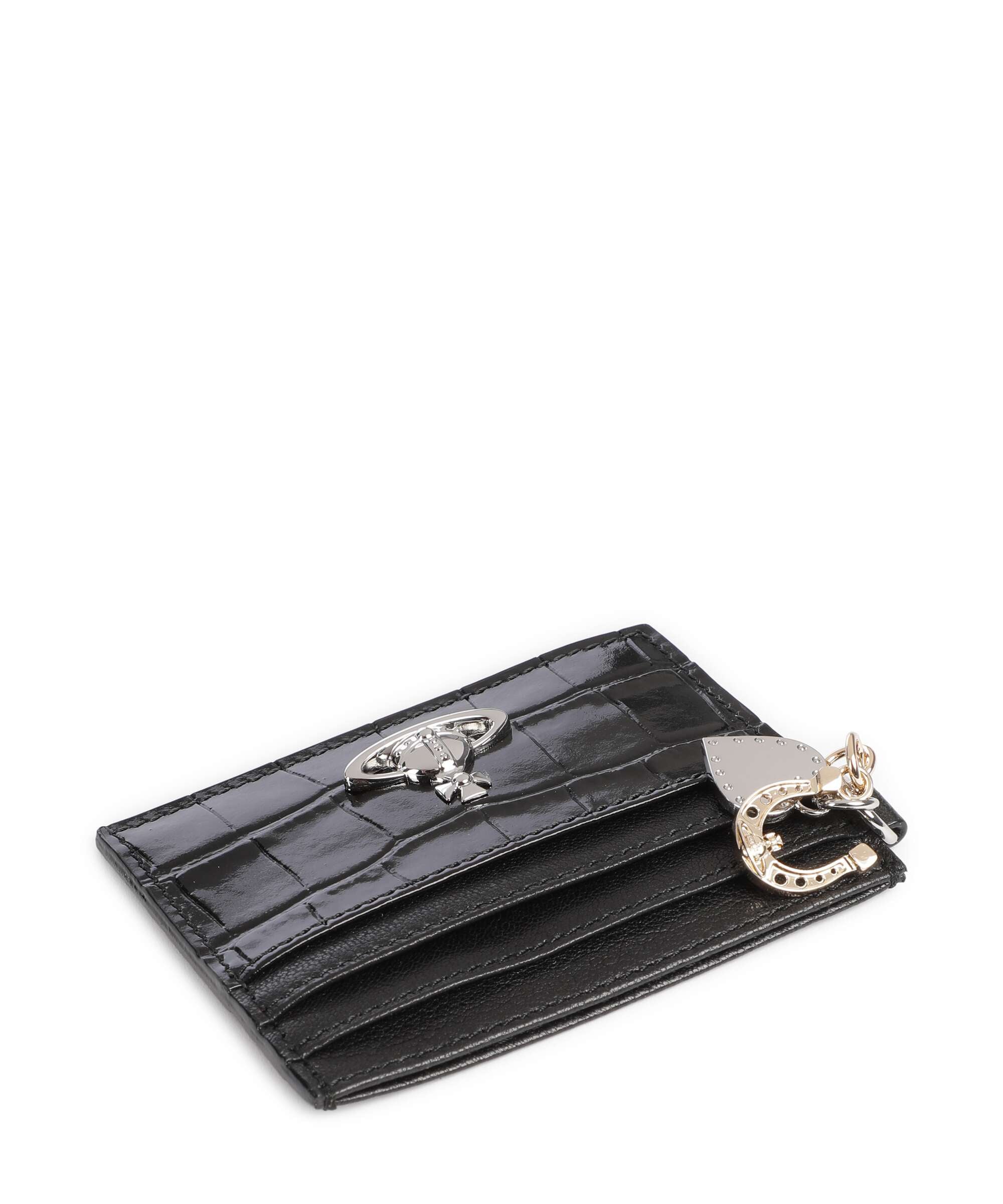 Vivienne Westwood Embossed Croc Credit card holder black