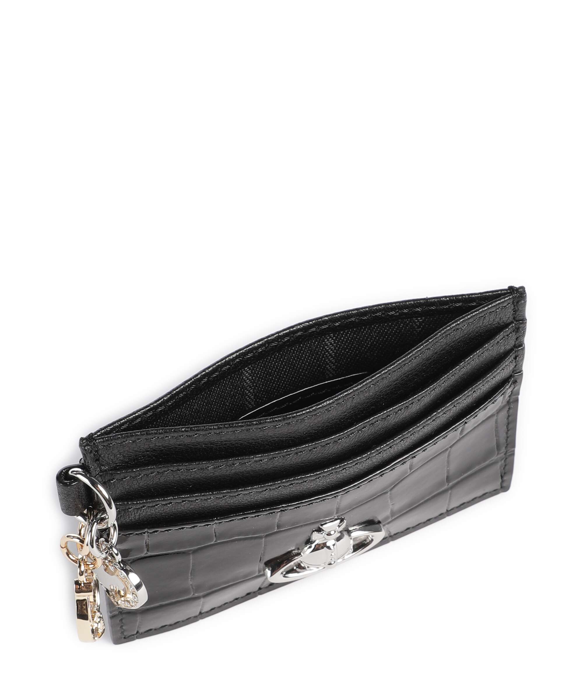 Vivienne Westwood Embossed Croc Credit card holder black