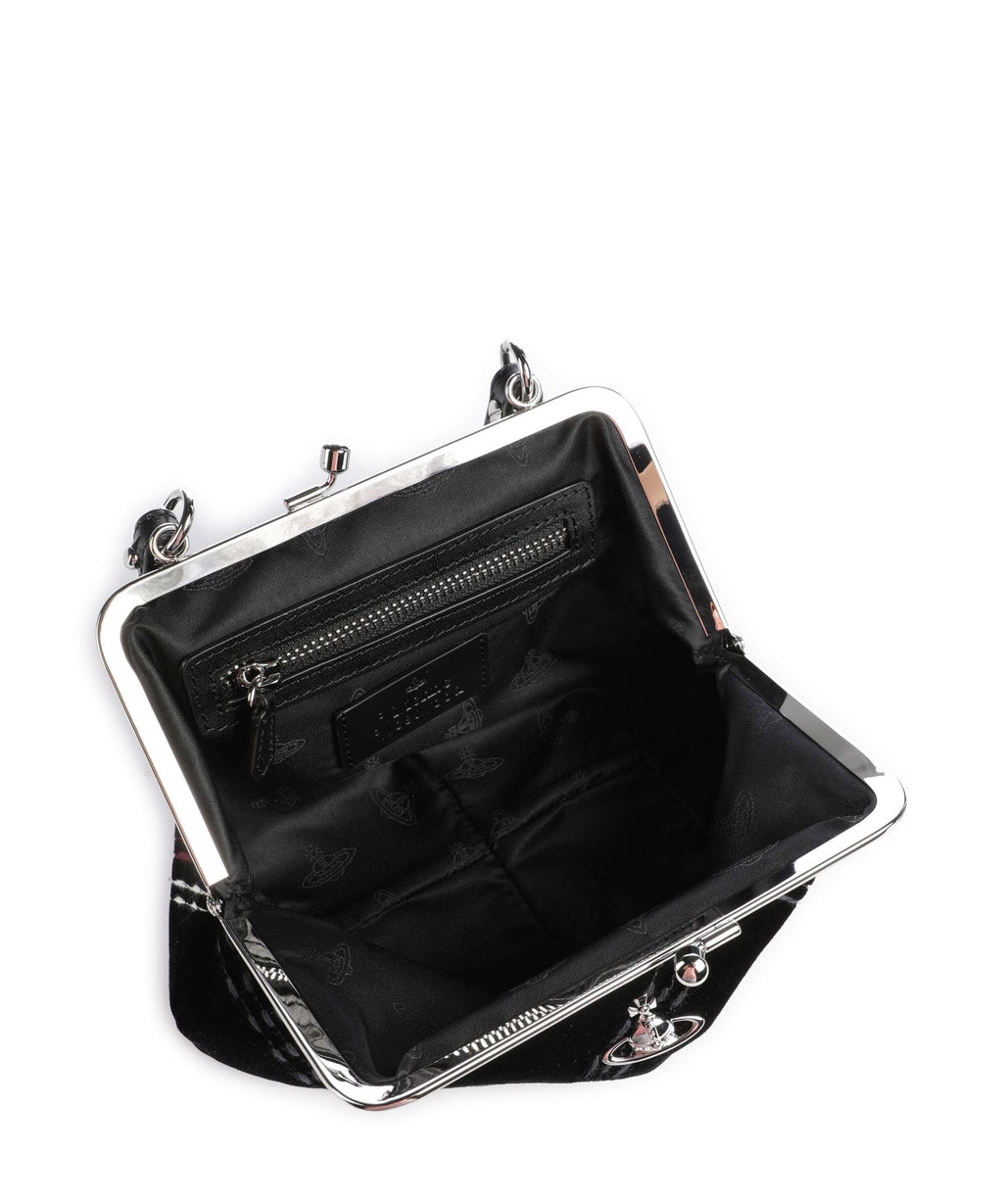 Vivienne Westwood Granny Frame Velvet Check Handbag black/multicolor