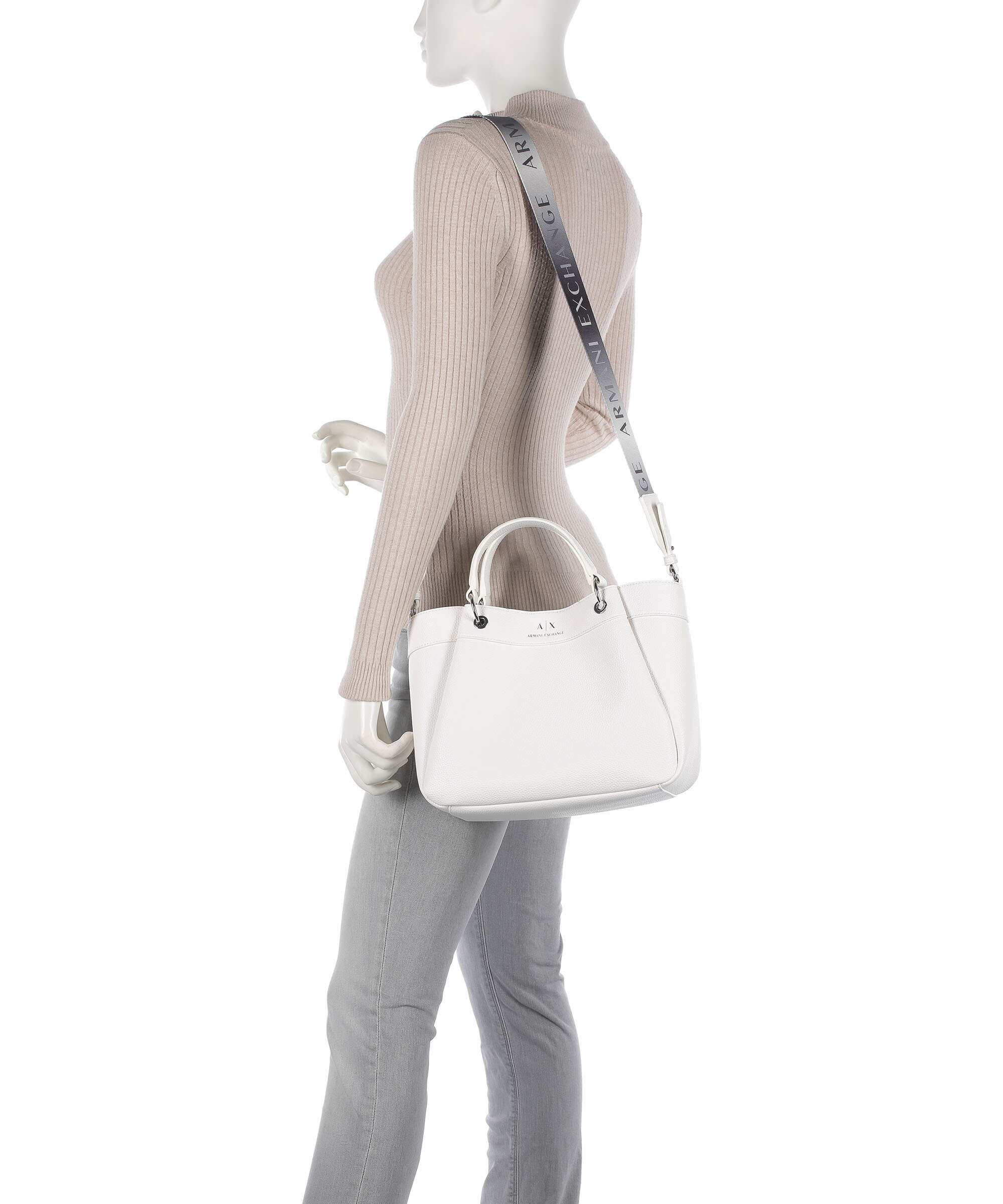 Armani Exchange Wave M Handbag bianco