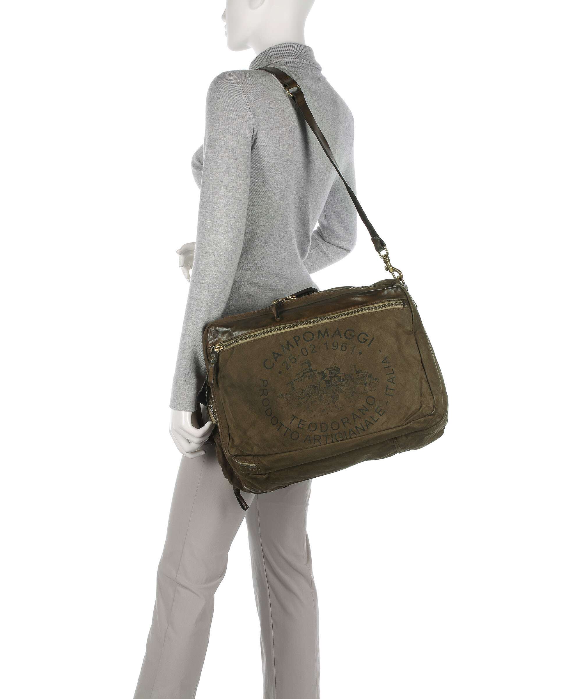 Campomaggi Backpack verde militare/nera