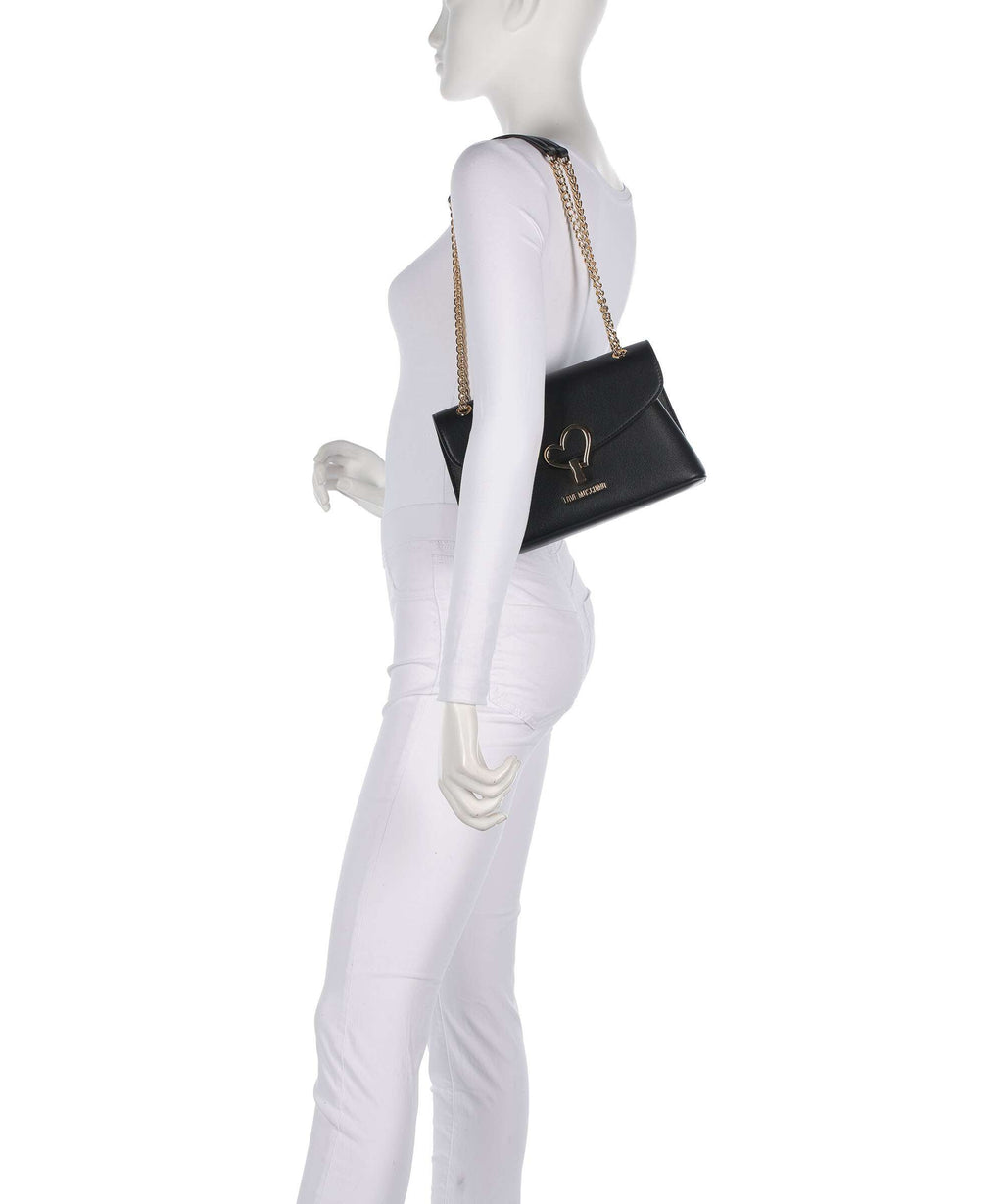 Love Moschino Heart Turnlock Shoulder bag black