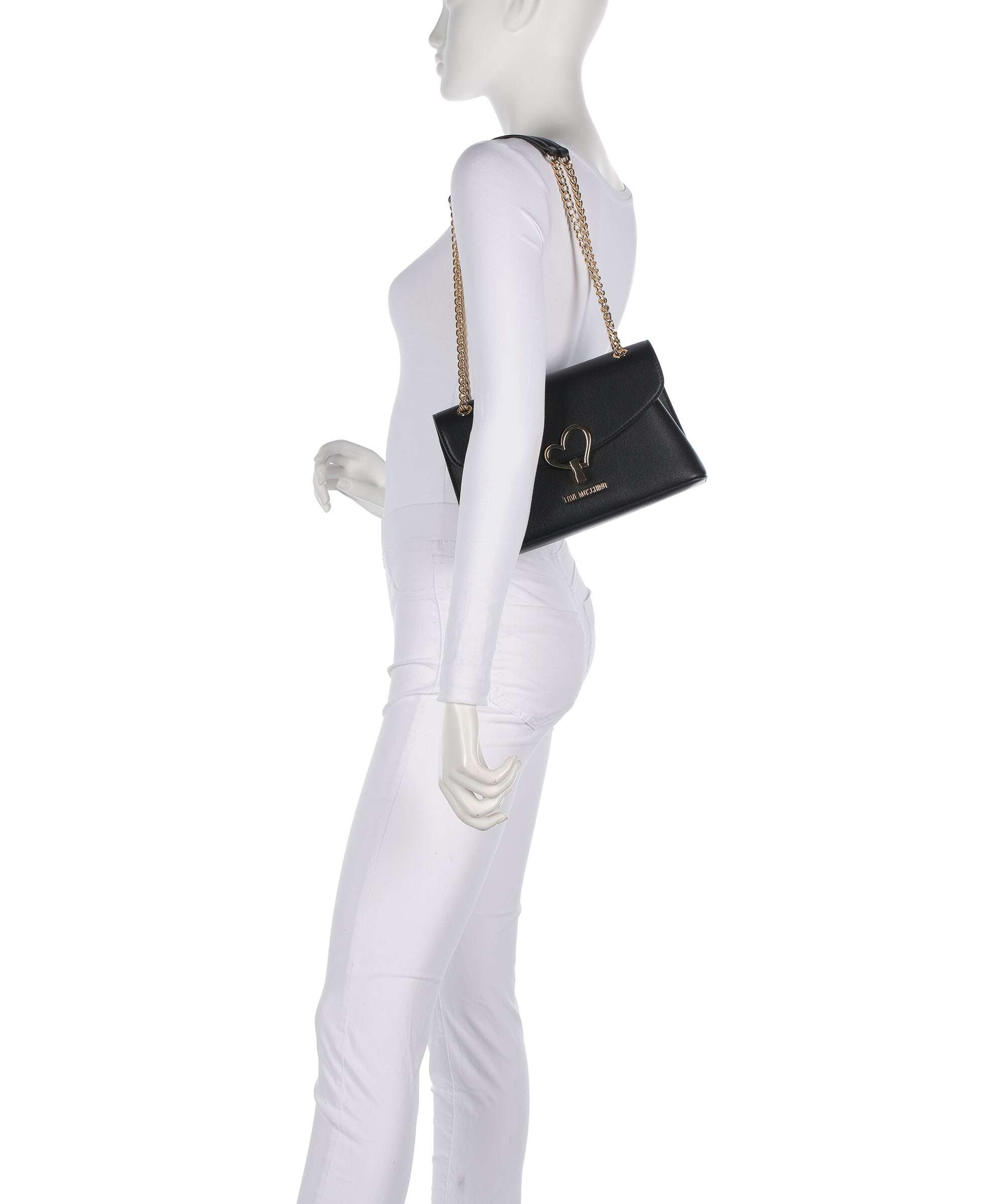 Love Moschino Heart Turnlock Shoulder bag black