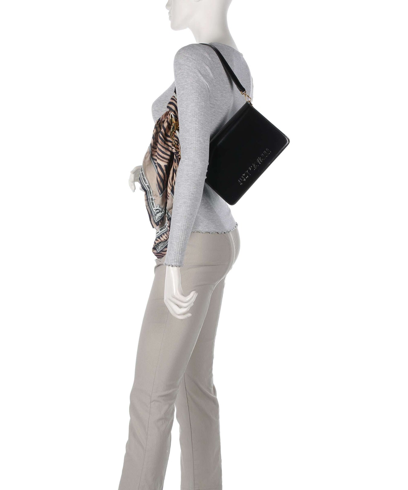 Just Cavalli Chain Foulard Shoulder bag black