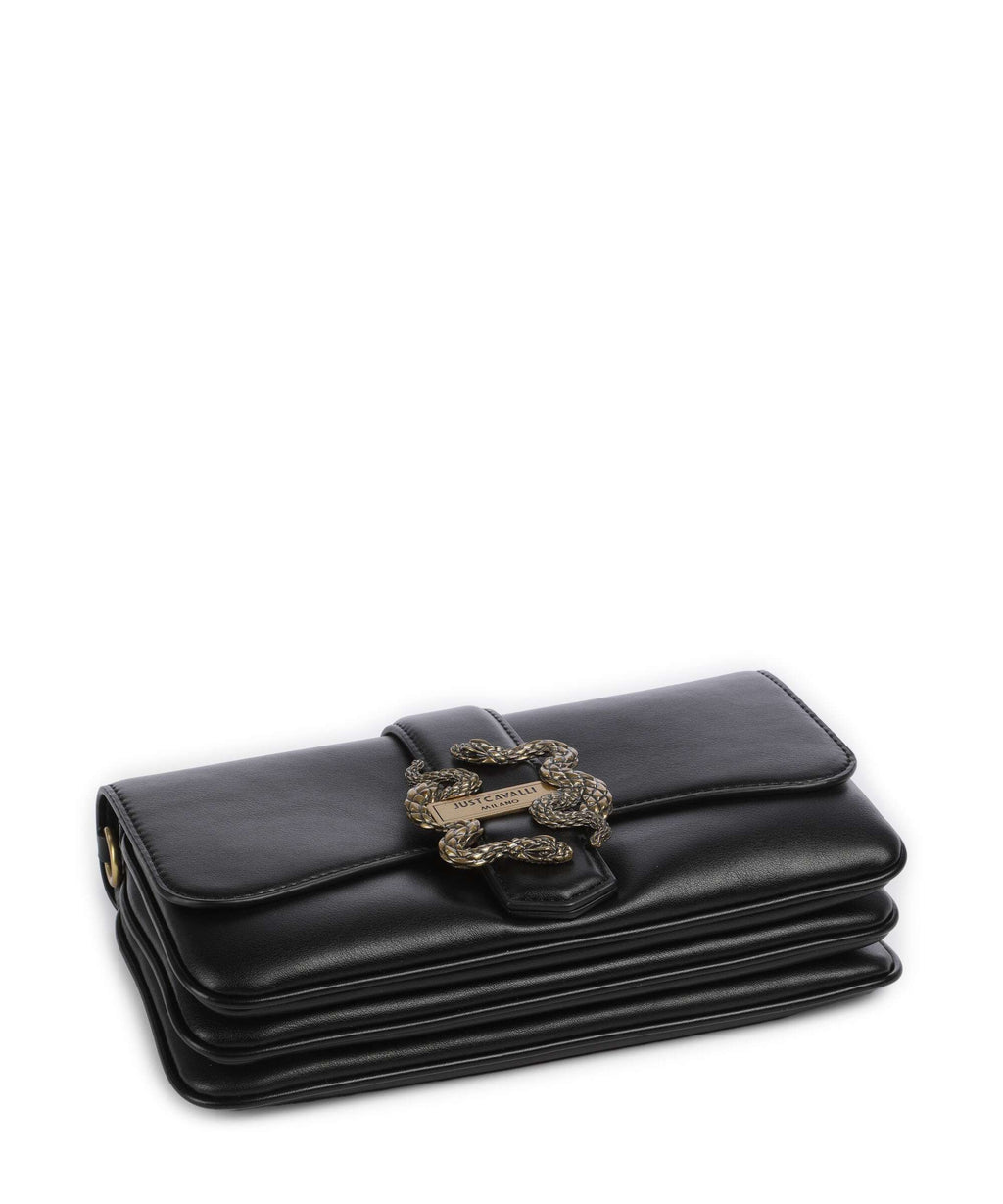 Just Cavalli Iconic Snakes Shoulder bag black