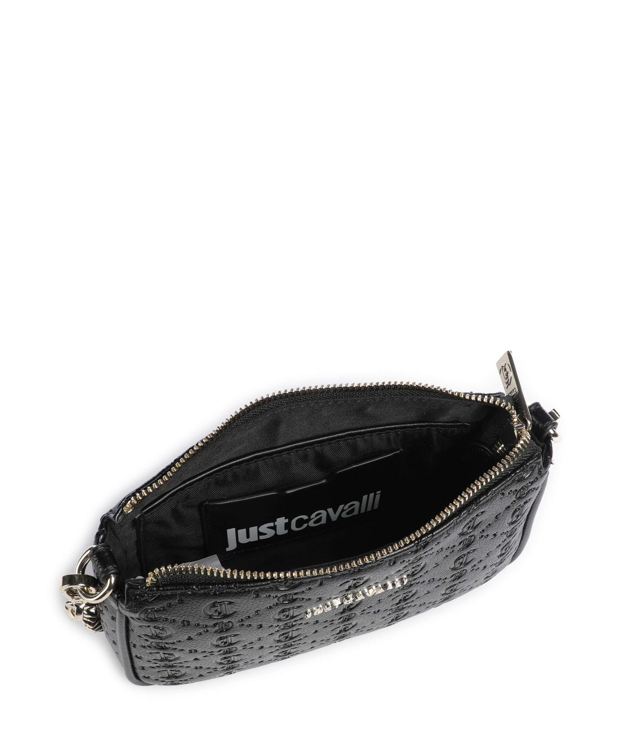 Just Cavalli All Over Gothic Shoulder bag black