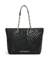 Just Cavalli Quilted Zebra Shopper black