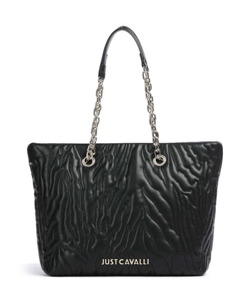 Just Cavalli Quilted Zebra Shopper black
