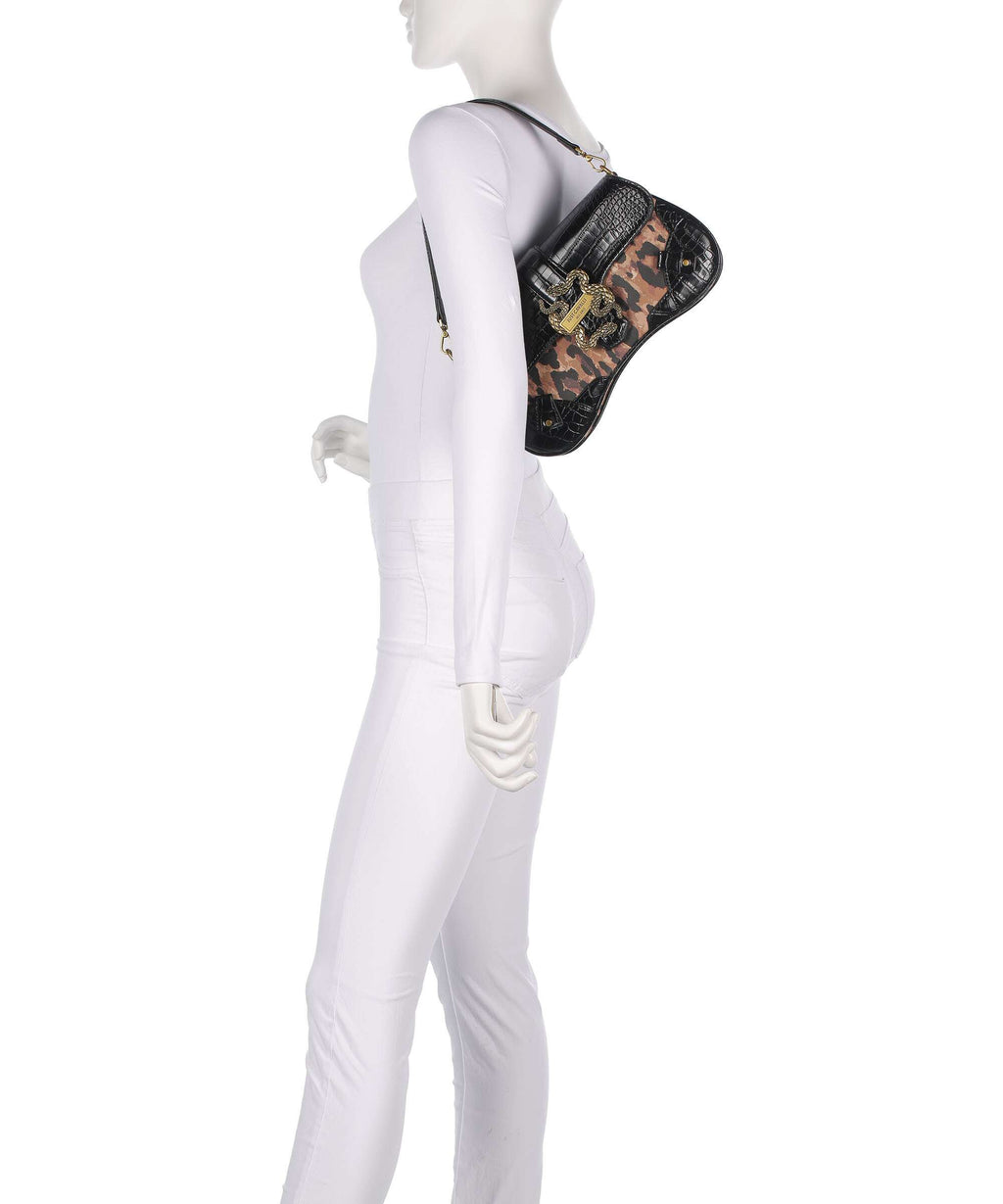 Just Cavalli Iconic Snakes Shoulder bag macula/black