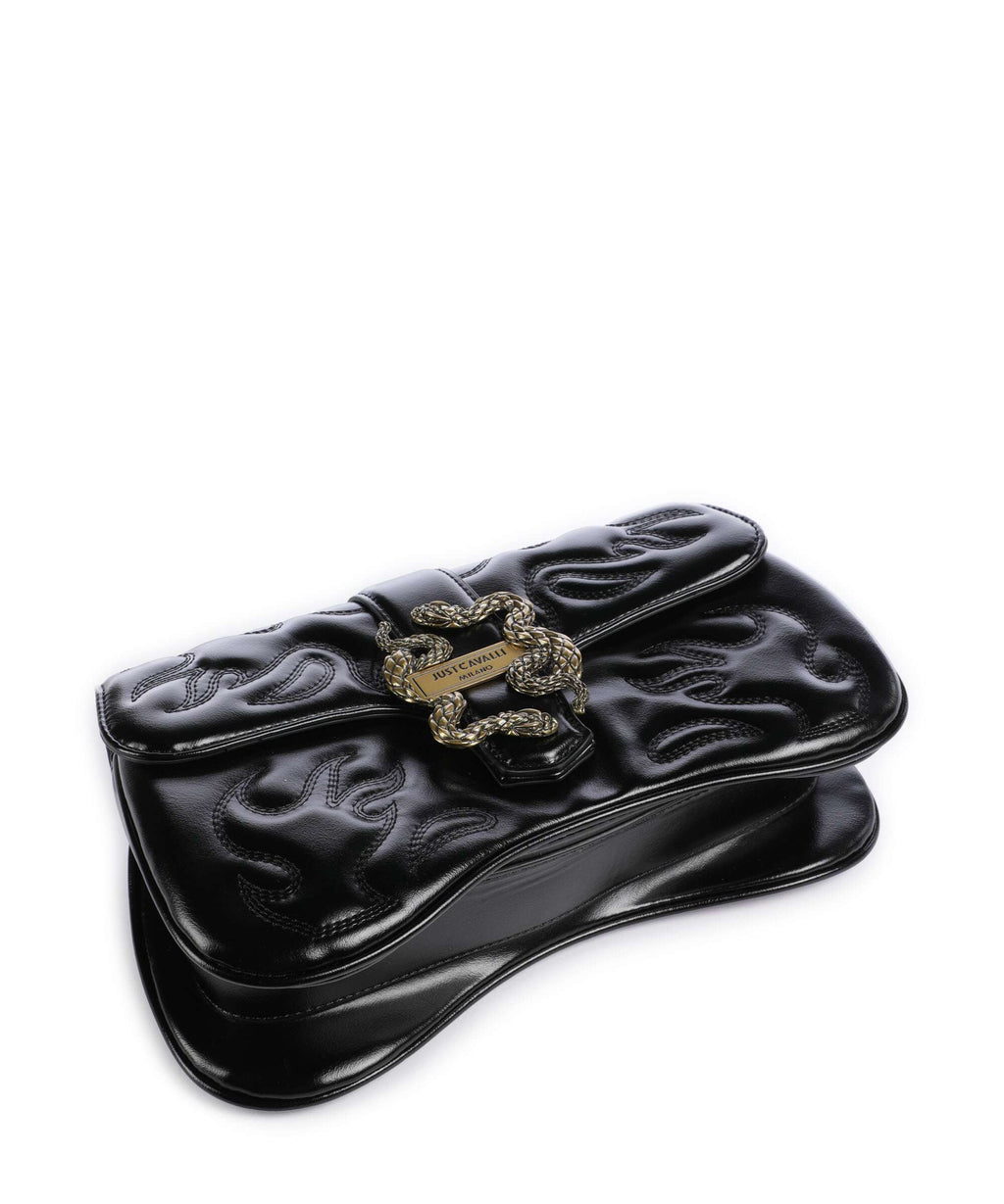 Just Cavalli Iconic Snakes Shoulder bag black