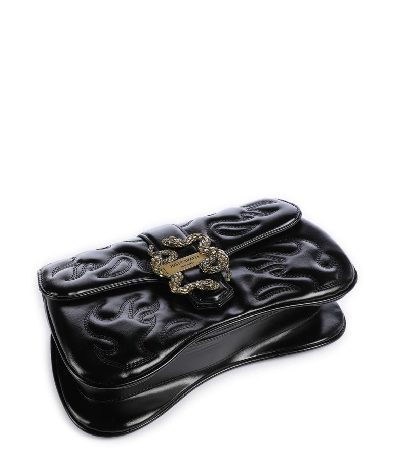 Just Cavalli Iconic Snakes Shoulder bag black