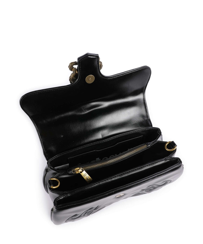Just Cavalli Iconic Snakes Shoulder bag black