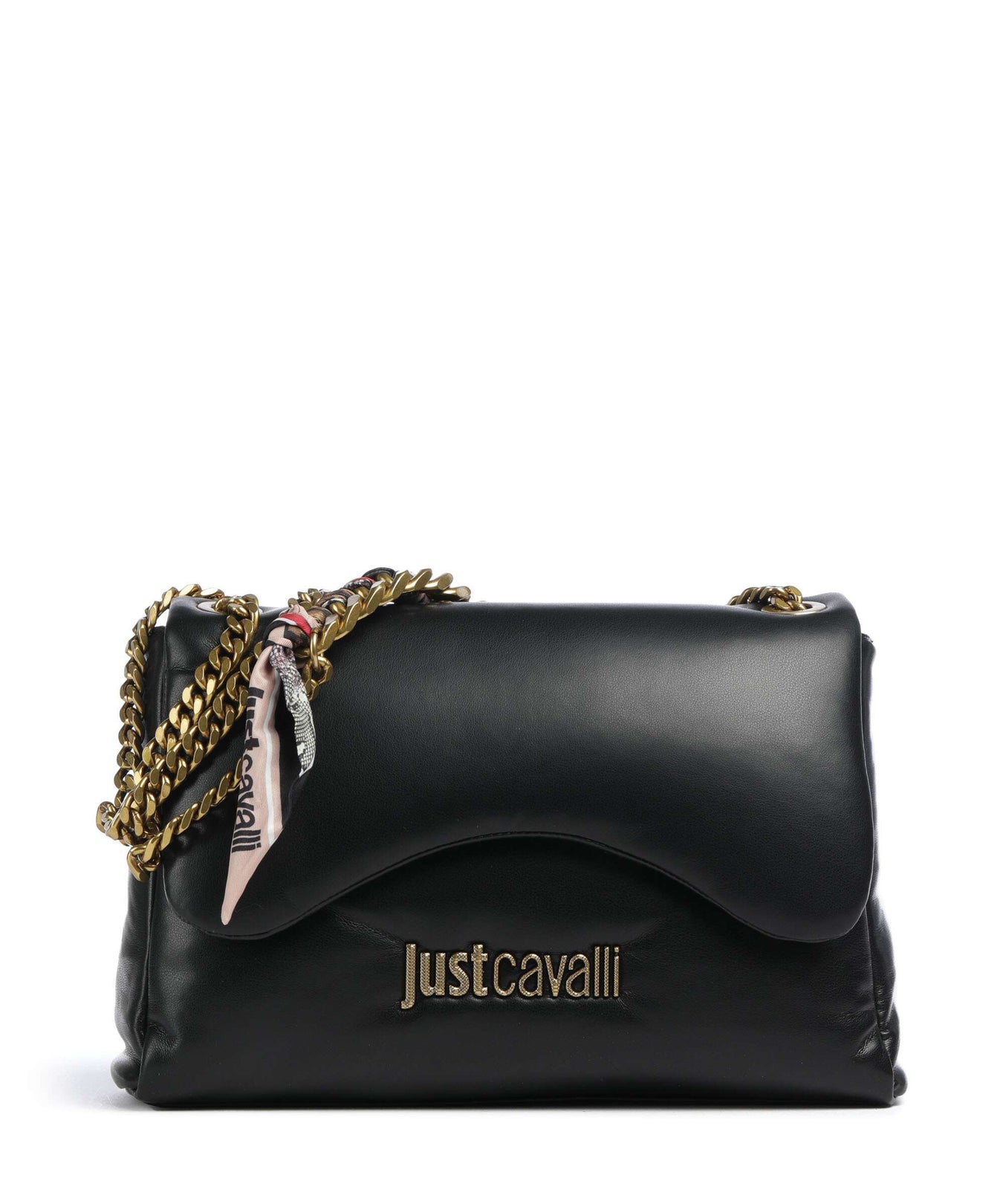Just Cavalli Puffy Foulard Shoulder bag black