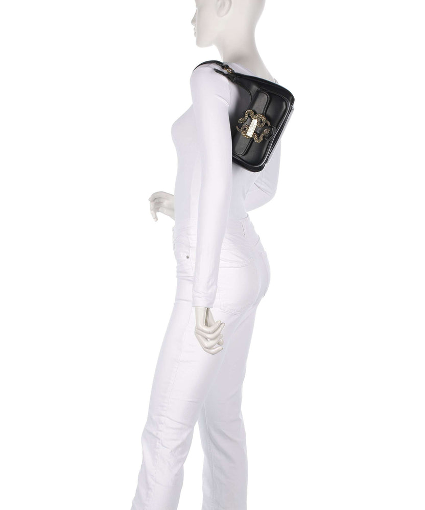 Just Cavalli Iconic Snakes Shoulder bag black