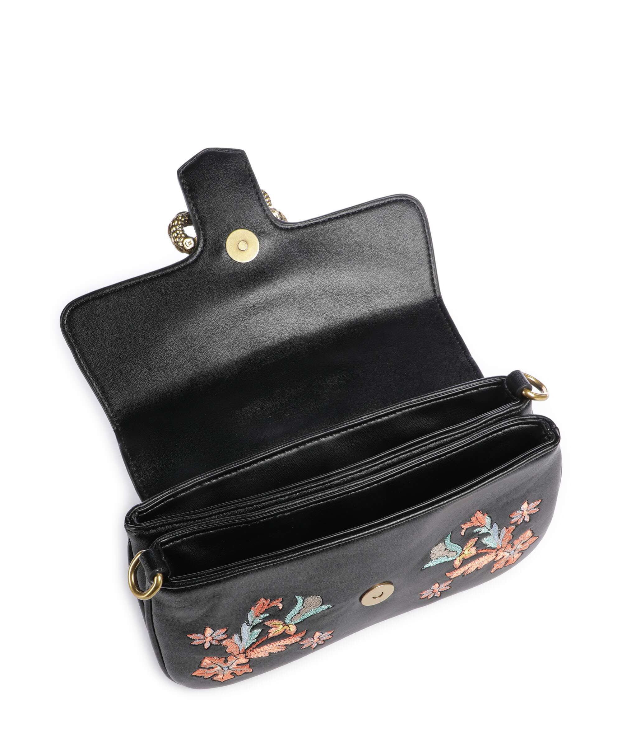 Just Cavalli Iconic Snakes Crossbody bag black