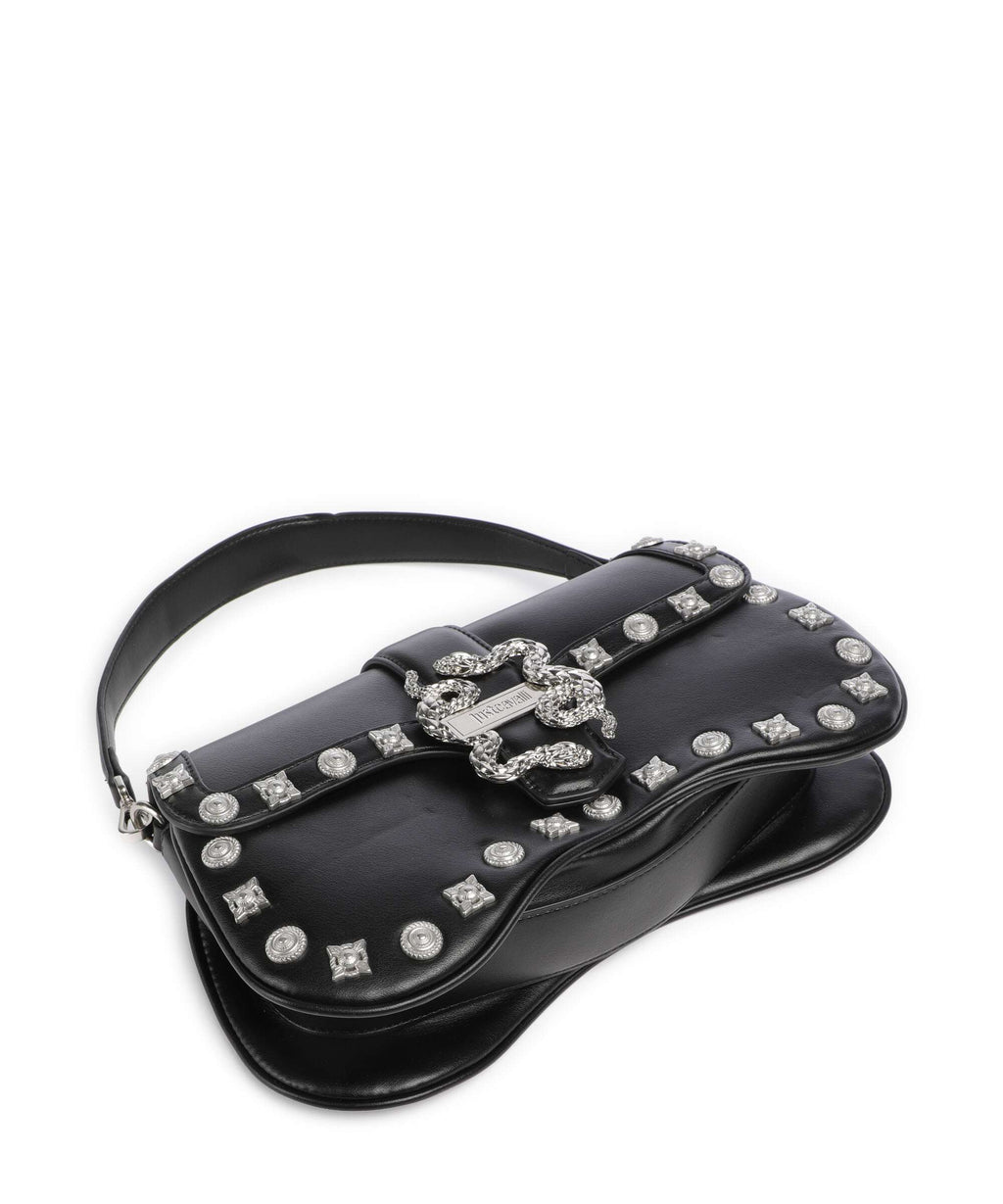Just Cavalli Iconic Snakes Shoulder bag black