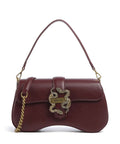 Just Cavalli Iconic Snakes Shoulder bag cordovan