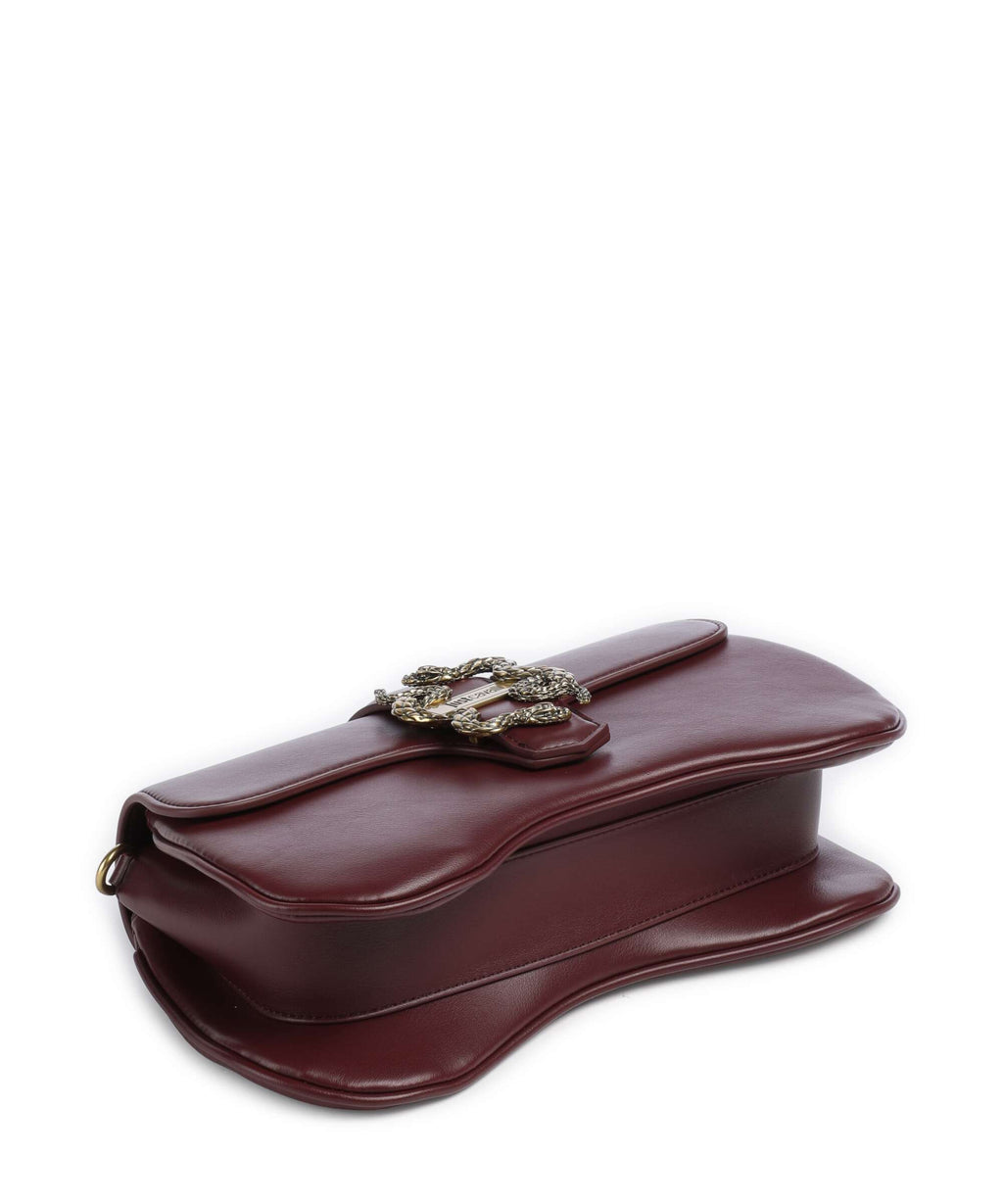 Just Cavalli Iconic Snakes Shoulder bag cordovan