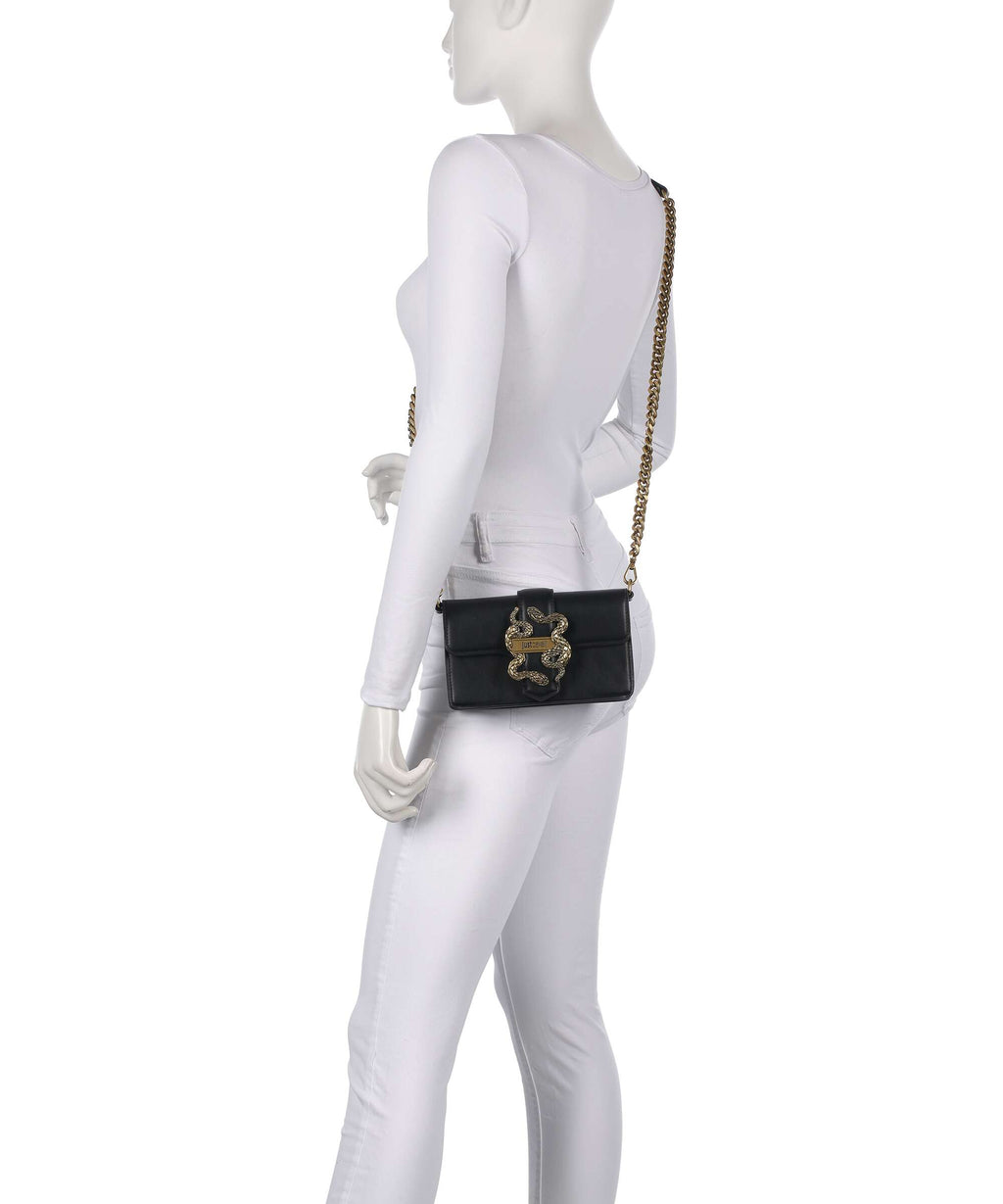 Just Cavalli Iconic Snakes Crossbody bag black