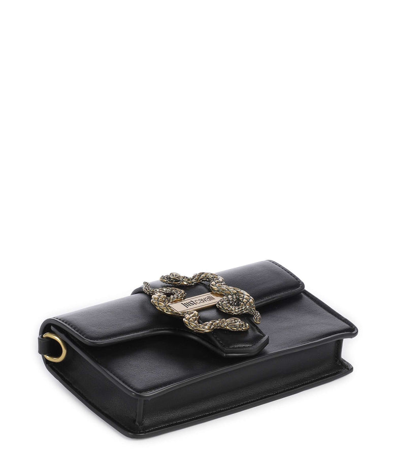 Just Cavalli Iconic Snakes Crossbody bag black