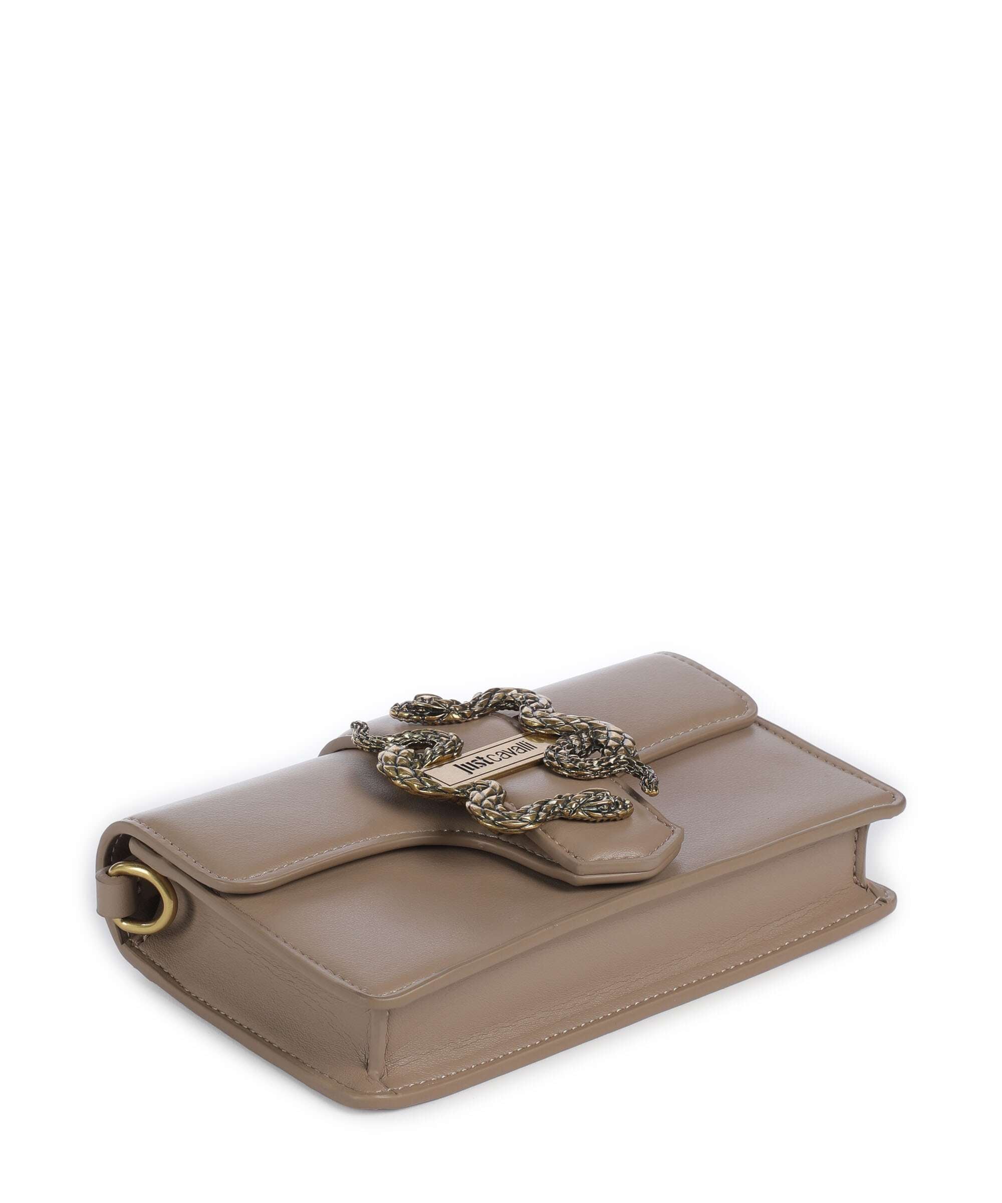 Just Cavalli Iconic Snakes Crossbody bag tan