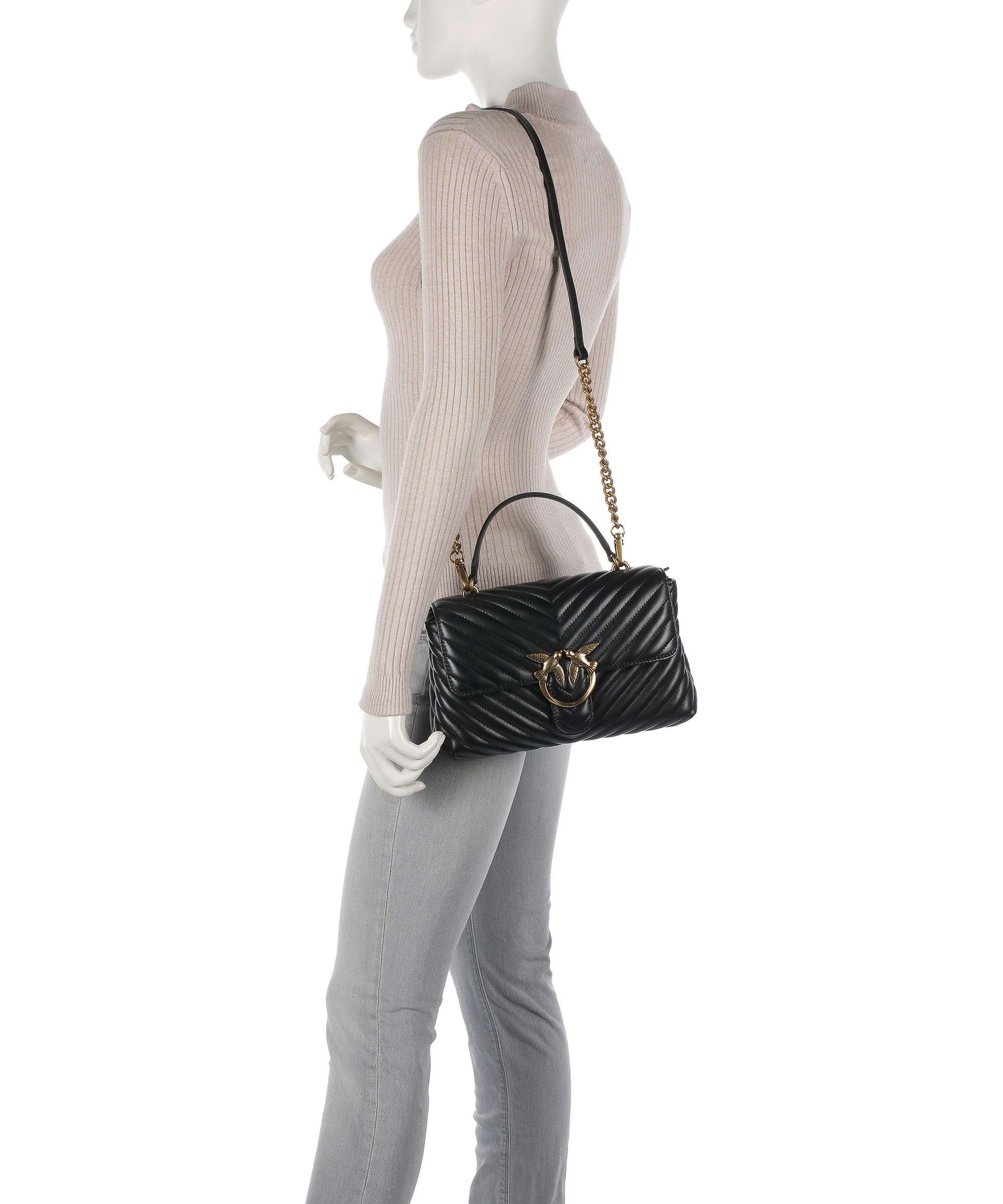 Pinko Love Lady Puff Classic Handbag nero/antique gold