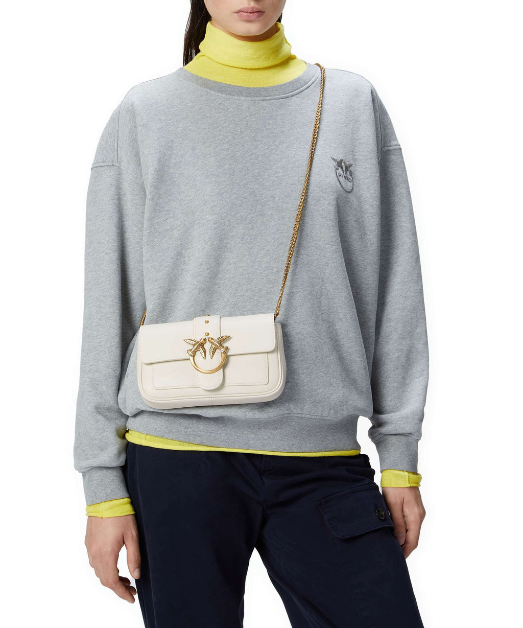 Pinko Love One Pocket Wallet bianco seta/antique gold