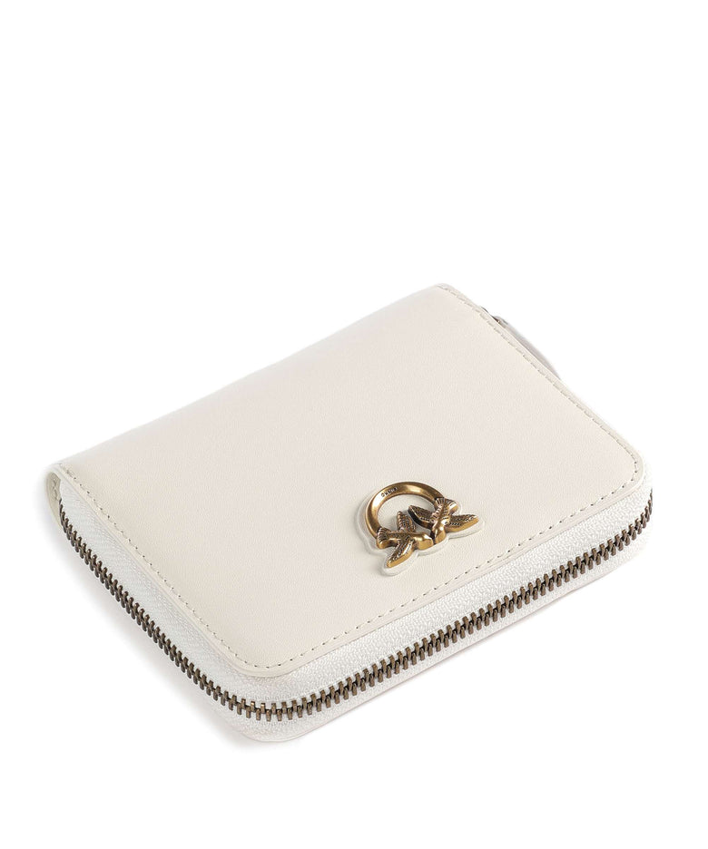 Pinko Taylor Wallet bianco seta/antique gold