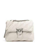 Pinko Love Puff Big Sac porté épaule bianco seta/old silver