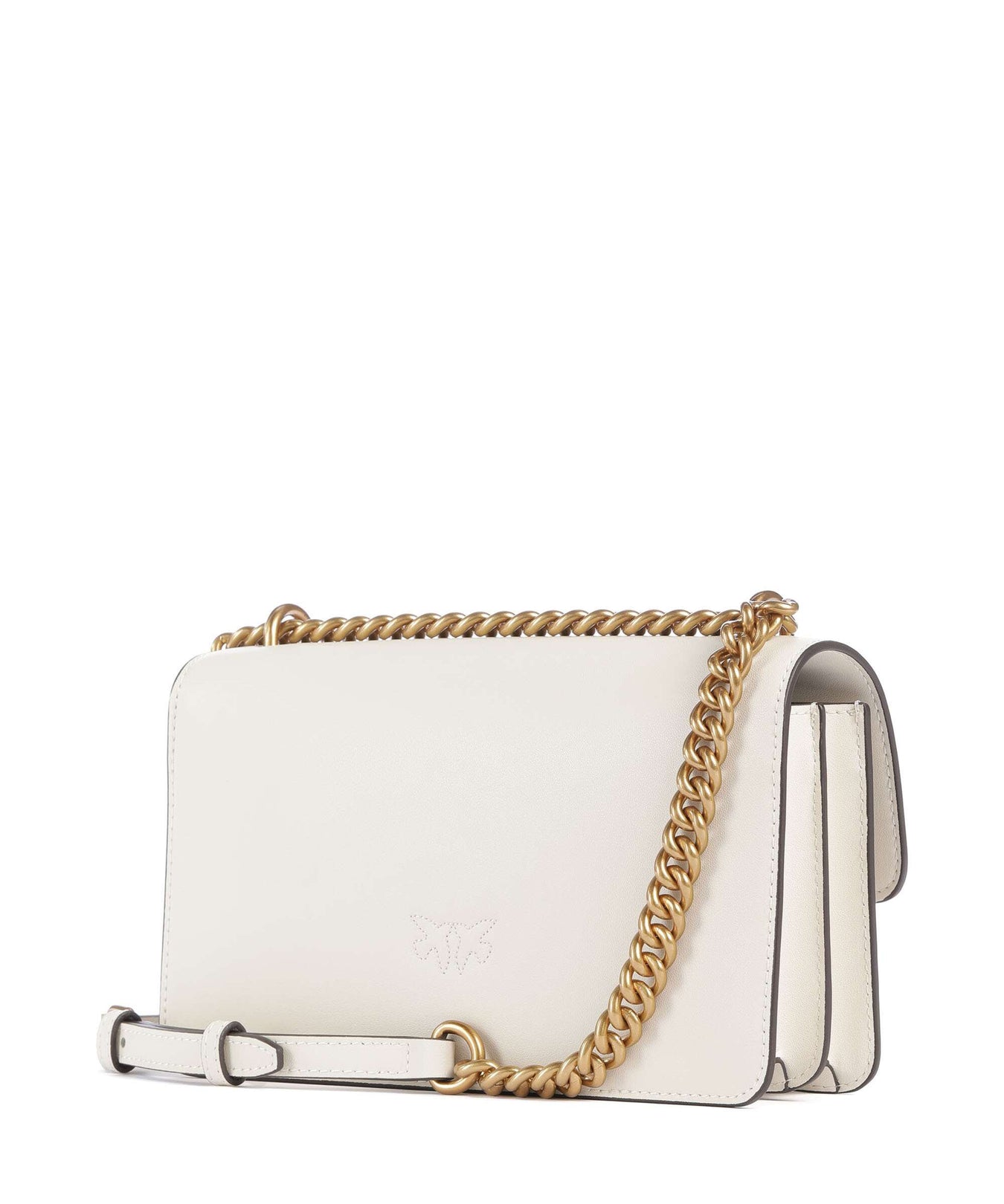 Pinko Love One Mini Shoulder bag bianco seta/antique gold