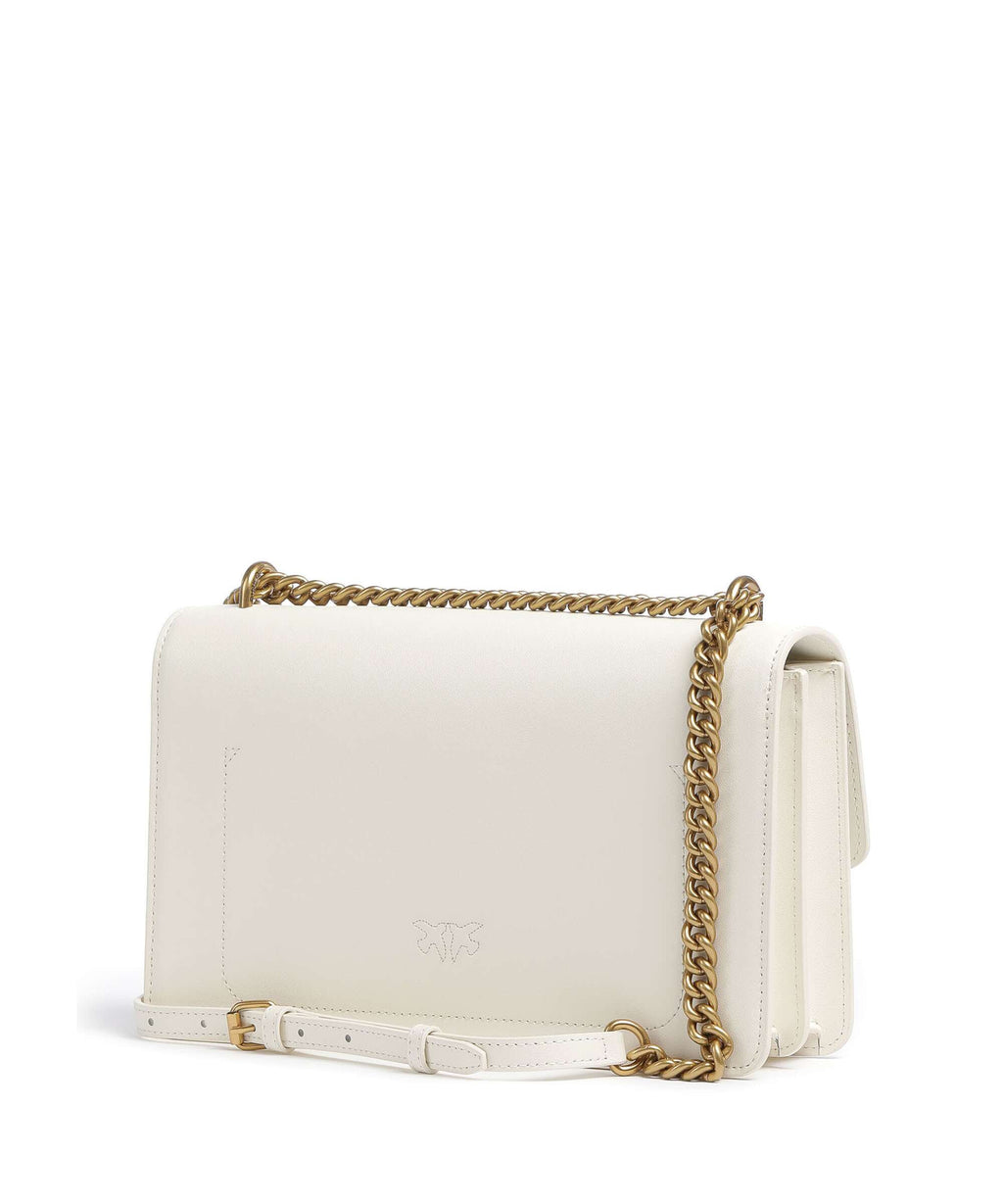 Pinko Love One Classic Shoulder bag bianco seta/antique gold