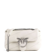 Pinko Love Puff Baby Schoudertas bianco seta/old silver