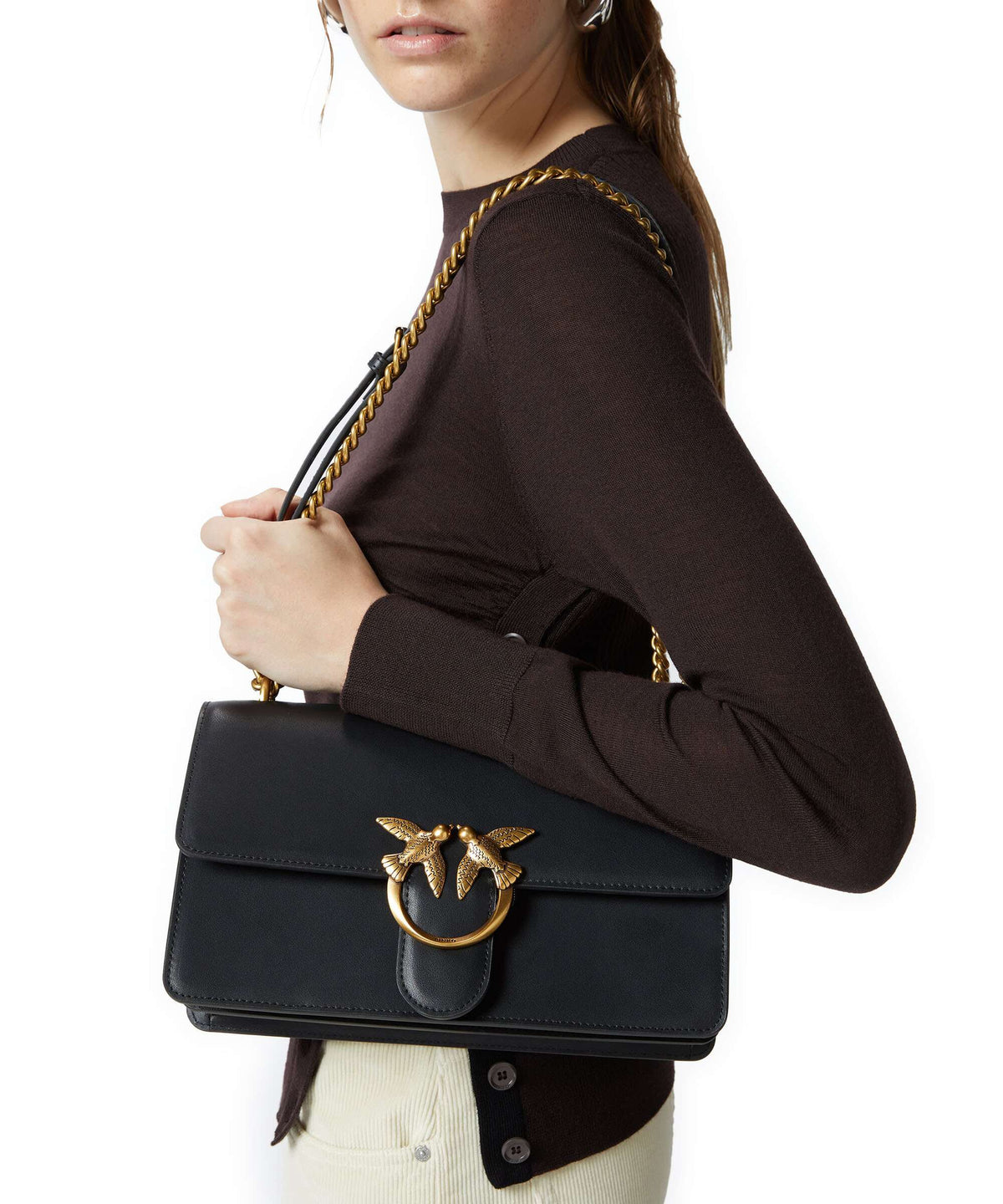 Pinko Love One Classic Shoulder bag nero/antique gold