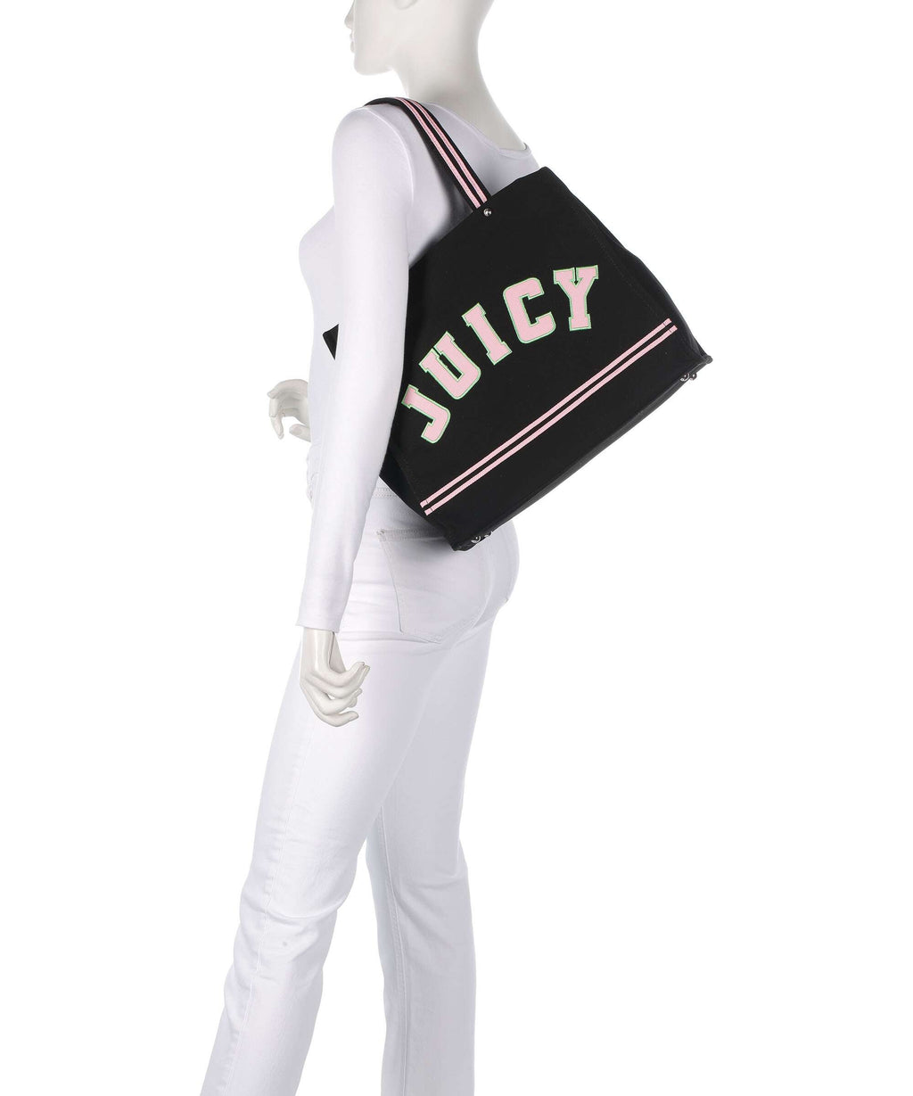 Juicy Couture Iris Patch Canvas L Tote bag black/juicy pink